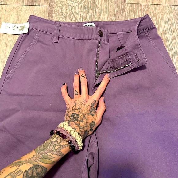 ARITZIA • SUNDAY BEST (NWT) • Jaden Jeans / Pants • Size 8 • Violet Haze - Picture 11 of 16